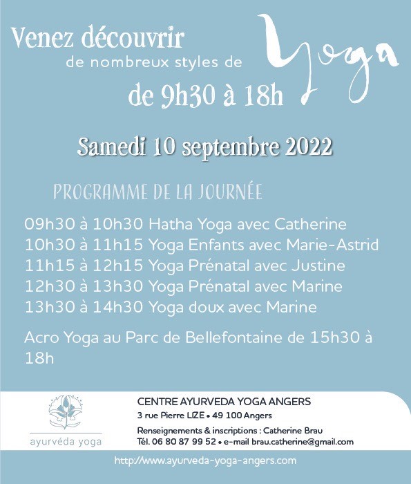 Portes ouvertes yoga à Angers