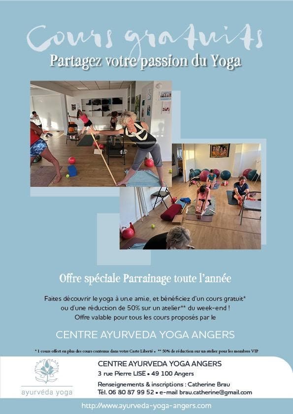 Cours de yoga à Angers offert